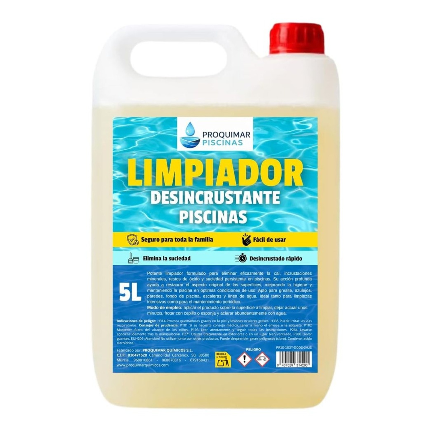 Limpiador Desincrustante para Piscinas - 5L
