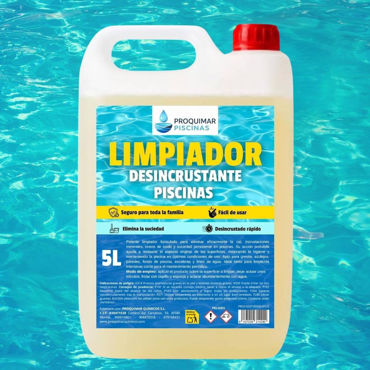 Limpiador Desincrustante para Piscinas - 5L