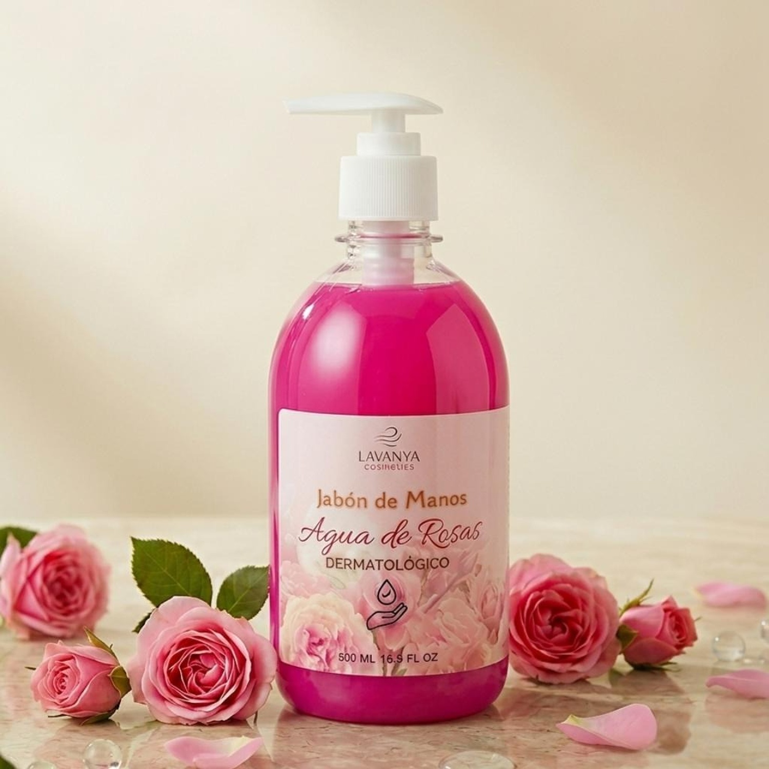 Jabón de Manos Agua de Rosas 500ml