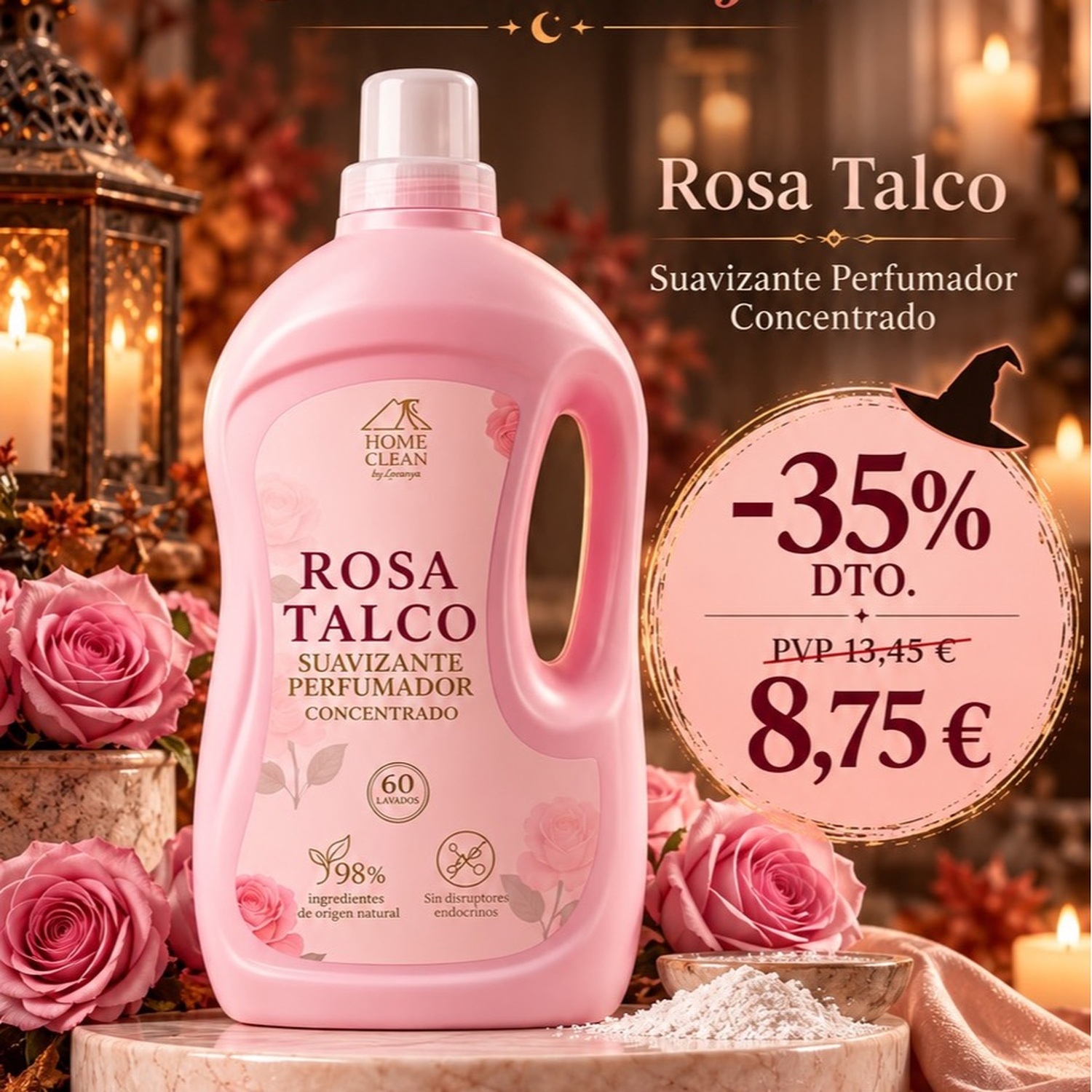 Rosa Talco - Suavizante Perfumador 3L